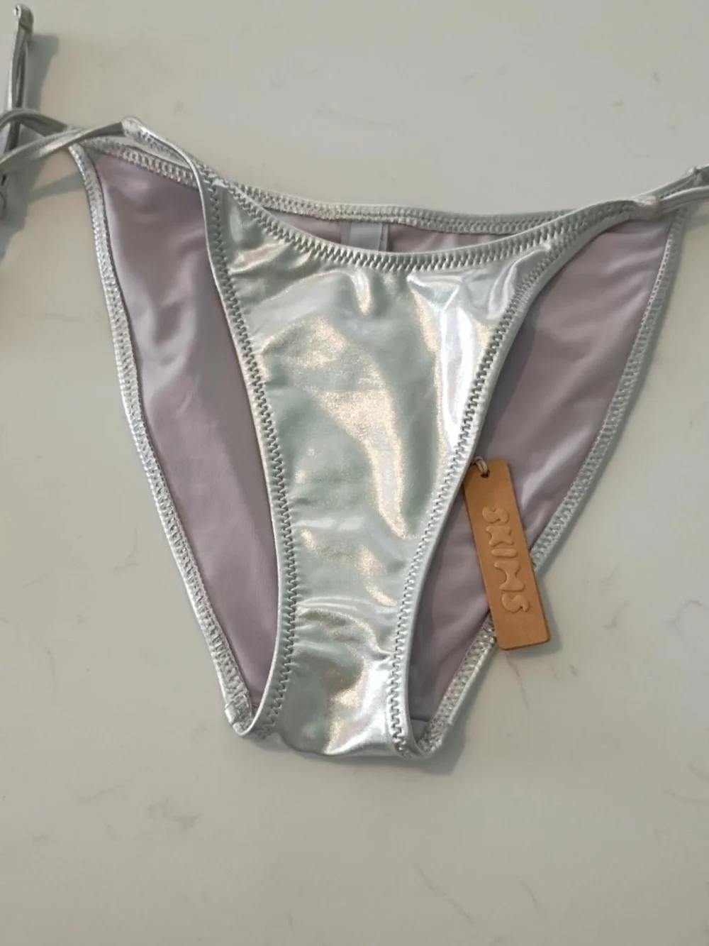 🔥 Skims Small Metallic Swim Bottoms